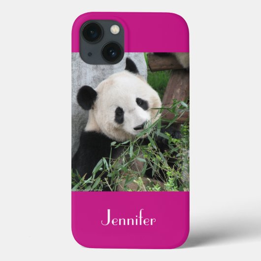 iPad Mini Retina Case Giant Panda Pink Achtergrond (Achterkant)