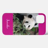 iPad Mini Retina Case Giant Panda Pink Achtergrond (Achterkant (horizontaal))