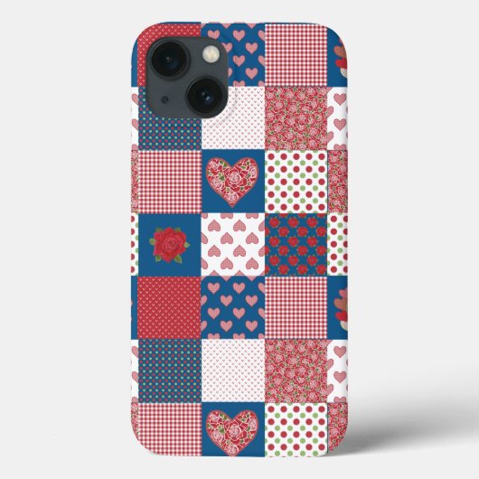 iPad Mini Retina Case: Harten en Rozen Patchwork Case-Mate iPhone Case (Achterkant)