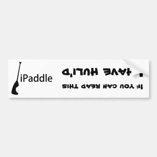 iPaddle Bumpersticker (Voorkant)
