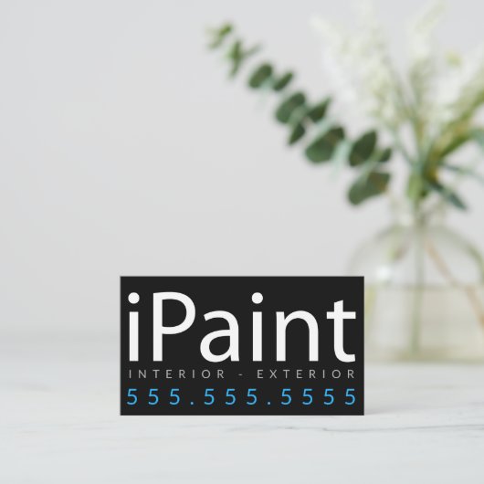 iPaint. House Painter Contractor Visitekaartje (Staand voorkant)