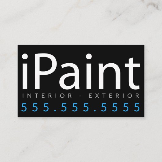 iPaint. House Painter Contractor Visitekaartje (Voorkant)