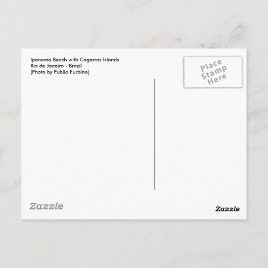 Ipanema Beach Briefkaart (Achterkant)