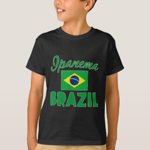 Ipanema Beach Rio Brazilië Vlag T-shirt