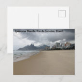 Ipanema Beach, Rio de Janeiro, Brazilië. Briefkaart (Voorkant / Achterkant)