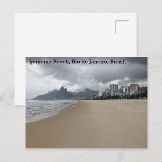 Ipanema Beach, Rio de Janeiro, Brazilië. Briefkaart (Voorkant / Achterkant)