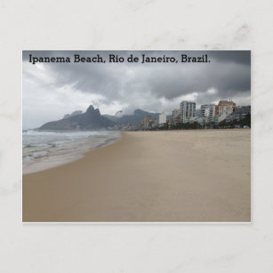 Ipanema Beach, Rio de Janeiro, Brazilië. Briefkaart