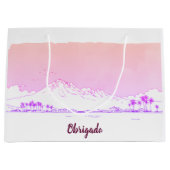 Ipanema Beach Sunset Obrigado Tropical Gift Groot Cadeauzakje (Voorkant)