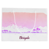 Ipanema Beach Sunset Obrigado Tropical Gift Groot Cadeauzakje (Achterkant)