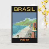  Ipanema Brazilië Beach Travel Briefkaart (Gele Bloem)