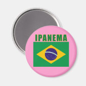 IPANEMA Brazilië Beach Tshirts, geschenken Magneet (Voorkant / Achterkant)