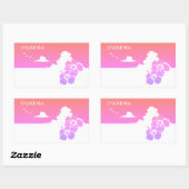 IPANEMA Hibiscus Blue Sky Rectangle Rechthoekige Sticker (Vel)