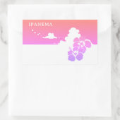 IPANEMA Hibiscus Blue Sky Rectangle Rechthoekige Sticker (Tas)