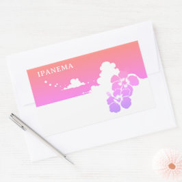 IPANEMA Hibiscus Blue Sky Rectangle Rechthoekige Sticker