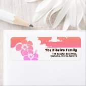 Ipanema Hibiscus & Summer Clouds Customizable Etiket (Insitu)