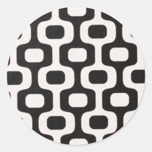 Ipanema Leblon sidewalk Rio Brasil Ronde Sticker (Voorkant)