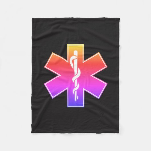 Ipanema met ster of life (EMT) Fleece Deken (Voorkant)