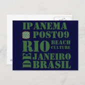 ipanema posto 9 , strandcultuur briefkaart (Voorkant / Achterkant)