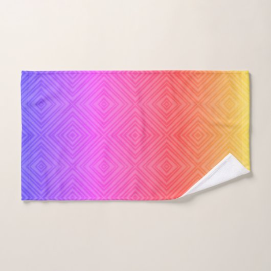 Ipanema Rainbow Hypnotic Diamond Modern Pop Art Bad Handdoek (Handdoek)