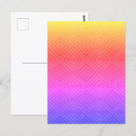 Ipanema Rainbow Hypnotic Diamond Modern Pop Art Briefkaart