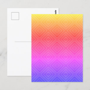 Ipanema Rainbow Hypnotic Diamond Modern Pop Art Briefkaart