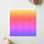 Ipanema Rainbow Hypnotic Diamond Modern Pop Art Notitiekaartje (Voorkant / Achterkant in situ)