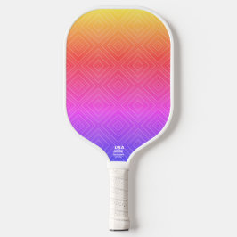 Ipanema Rainbow Hypnotic Diamond Modern Pop Art Pickleball Paddle