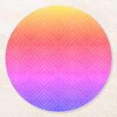 Ipanema Rainbow Hypnotic Diamond Modern Pop Art Ronde Kartonnen Onderzetter (Voorkant)