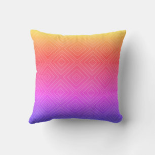 Ipanema Regenboog Hypnotische Diamant Moderne Pop Kussen