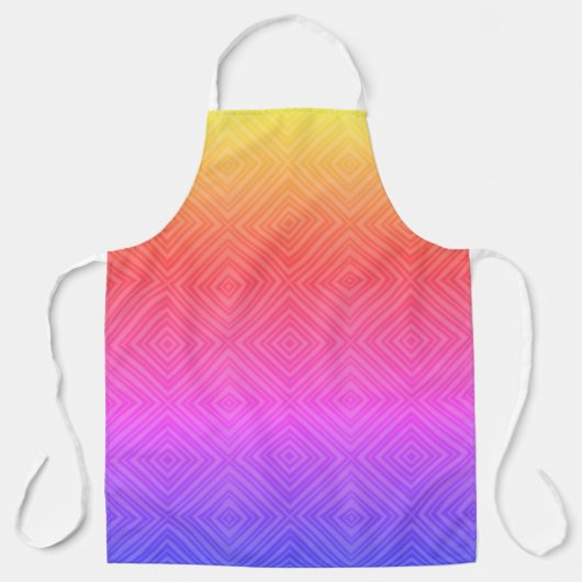Ipanema Regenboog Hypnotische Diamant Moderne Pop Schort (Voorkant)