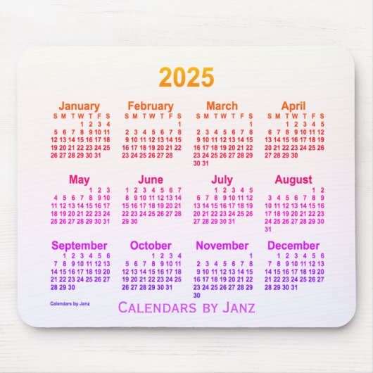 Ipanema rook kalender 2025 door Muismat Janz (Voorkant)