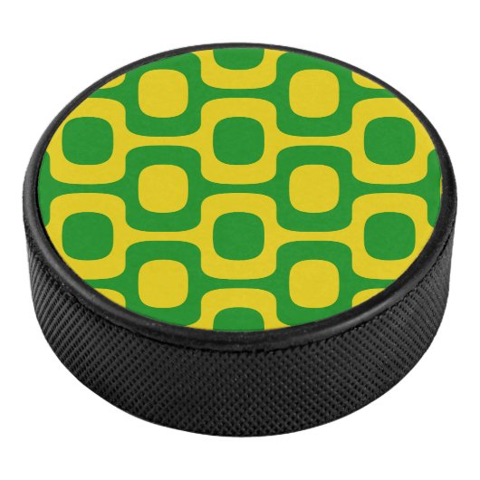 Ipanema Sidewalk Pattern, Beach Pattern, Brazil Hockey Puck (3/4)