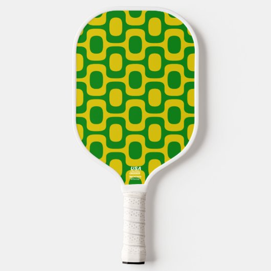 Ipanema Sidewalk Pattern, Beach Pattern, Brazil Pickleball Paddle (Achterkant)