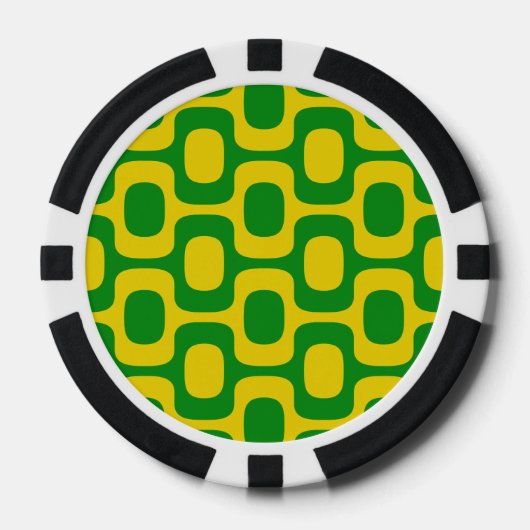 Ipanema Sidewalk Pattern, Beach Pattern, Brazil Poker Chips (Voorkant)