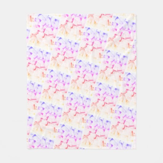 Ipanema Stamp Art Heart Sticker Fleece Deken (Voorkant)