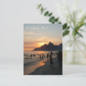 Ipanema strand, Rio de Janeiro, Brazilië. Briefkaart (Staand voorkant)
