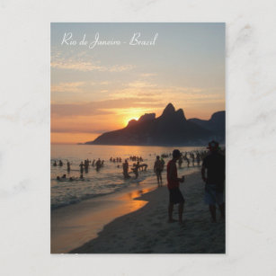 Ipanema strand, Rio de Janeiro, Brazilië. Briefkaart