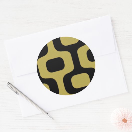 Ipanema strandwandontwerp ronde sticker (Envelop)