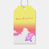 Ipanema Sunset Hibiscus & Summer Clouds Cadeaulabel (Voorkant)