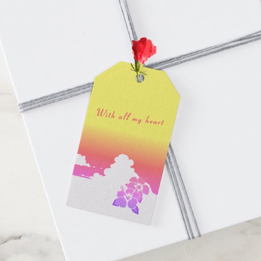 Ipanema Sunset Hibiscus & Summer Clouds Cadeaulabel