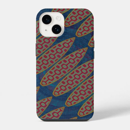 Ipanema surfboardpatroon iPhone hoesje (Achterkant)