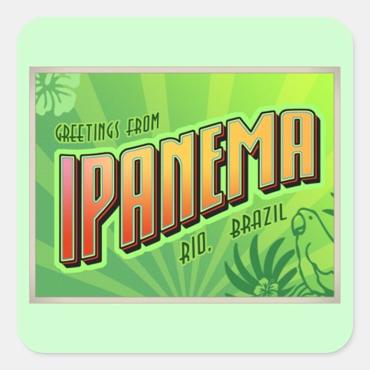 IPANEMA VIERKANTE STICKER (Voorkant)