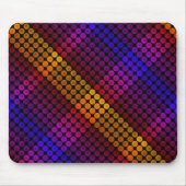 Ipanemkleurcirkels op zwart, vormend vierkantjes muismat (Voorkant)