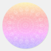 Ipanemroze kralendoilies klassieke ronde sticker (Voorkant)