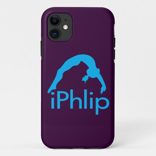 iPhlip Blue Gymnastics Gymnast Case-Mate iPhone Case (Achterkant)
