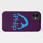 iPhlip Blue Gymnastics Gymnast Case-Mate iPhone Case (Achterkant (horizontaal))