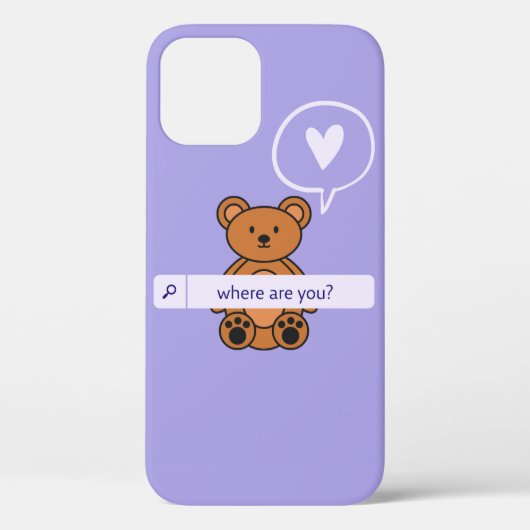 iPhone12 hoesje, paars Case-Mate iPhone Case (Achterkant)