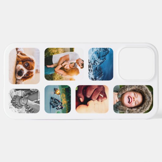 iPhone12 Pro Max Photo Collage Sjabloon Ronde iP iPhone Hoesje (Achterkant horizontaal)
