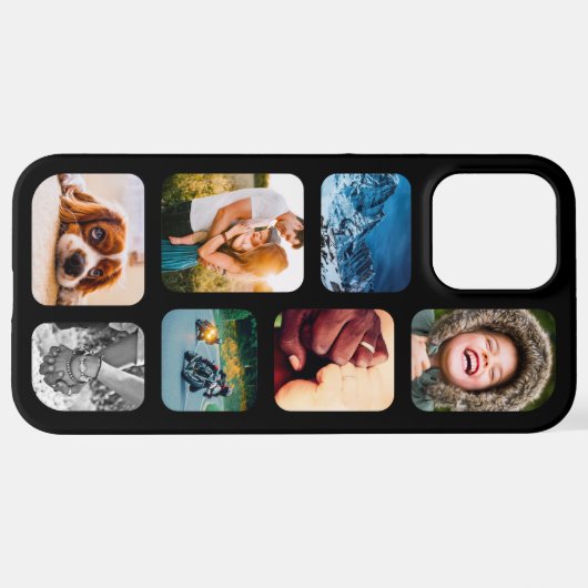 iPhone12 Pro Max Sjabloon voor fotocollage afgeron iPhone Hoesje (Achterkant horizontaal)