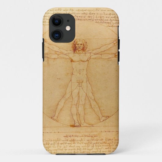 iPhone5 case Leonardo da Vinci Vitruvian Man 人体図 (Achterkant)